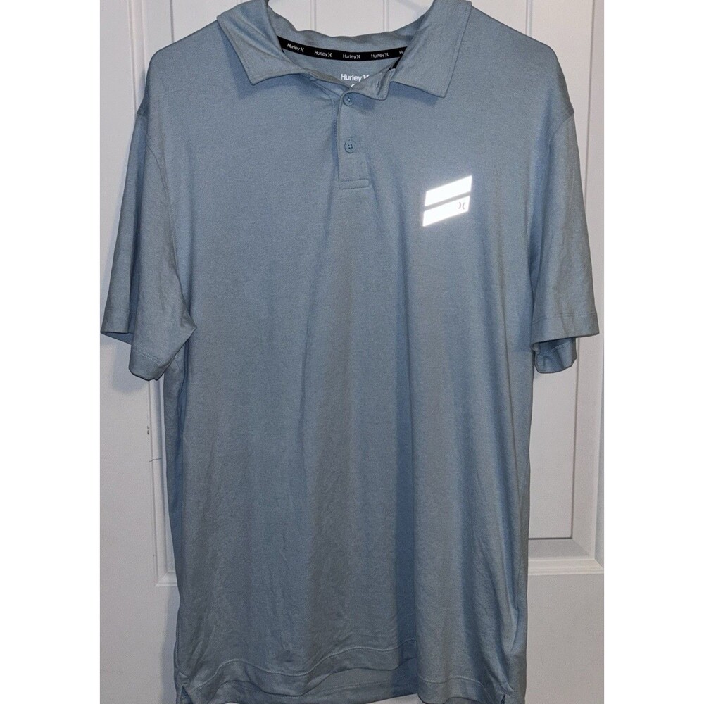 Hurley Men’s Polo Shirt Medium Blue Short Sleeve Performance Golf Casual